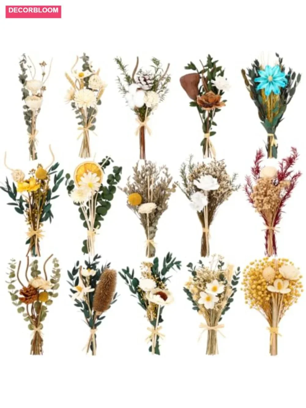 Reed Diffuser Sticks Flowers Set of 15 Natural Rattan Home Fragrance Decor